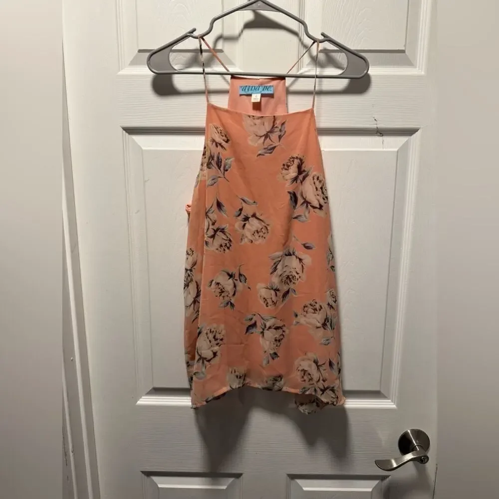 Boutique Plush Pink Floral Blouse Large - Picture 1 of 6